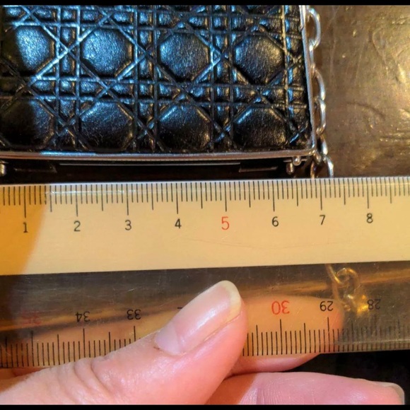 DIOR CHARM MIRROR BLACK SILVER METAL BAG LADY DIOR GLOSS Novelty Bag Charm - Picture 5 of 11